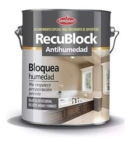 Bloqueador De Humedad Recublock Sinteplast Antihumedad 4lts.