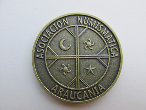 Medalla Asociacion Numismatica Araucania Año 2018 Muy Escasa