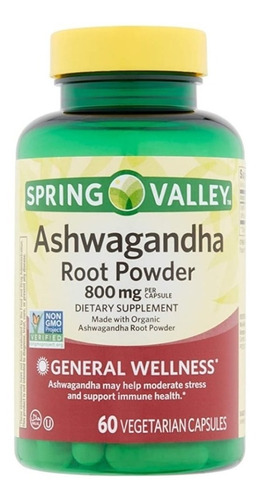 Ashwagandha 800mg Spring Valley X 6 - Unidad a $866