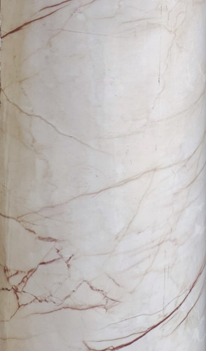 Vinilo Autoadhesivo Simil Marmol Carrara Rosa Rollo 61 Cm