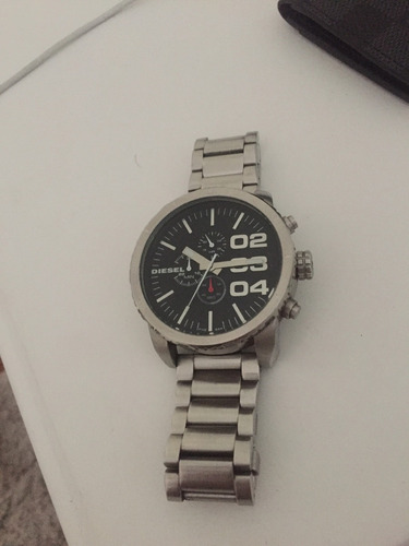 Relogio Luxo Disel Prateado Original Semi Novo