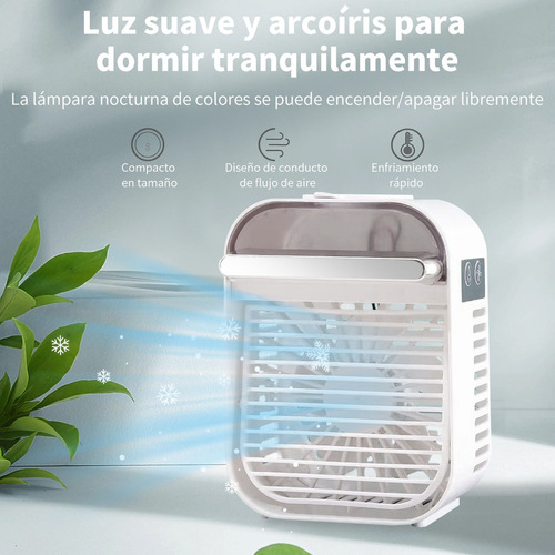 Ventilador Enfriador De Escritorio Usb Con Luz Led
