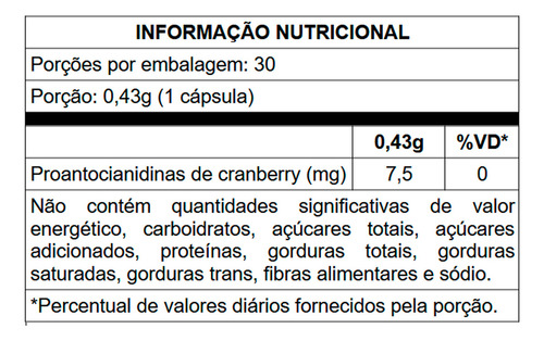 Cranberry 30 Cápsulas - Clinicmais