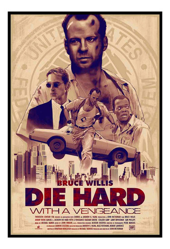 Cuadro Poster Premium 33x48cm Bruce Willis Die Hard
