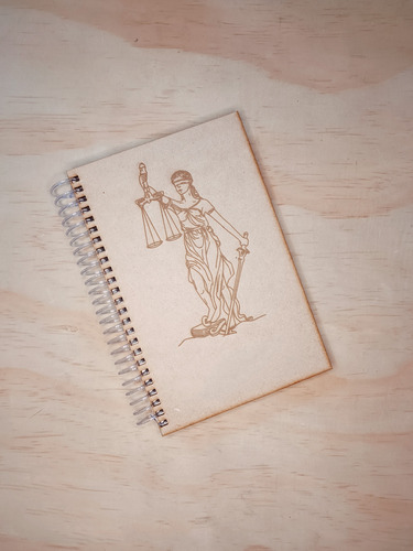 Libreta Personalizada Justicia Con Pastas De Mdf