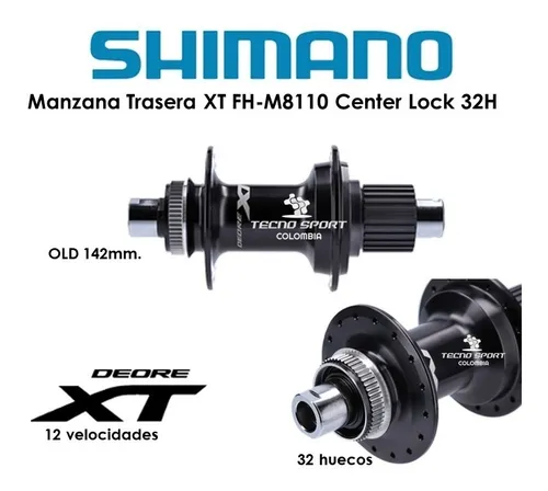 Par Manzana Shimano Xt M8110 12 Velocidades 32h Eje Pasante