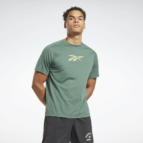 Reebok Train Speedwick Gfx Tee Camiseta Manga Corta Verde De