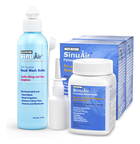 Sinuair Paquete De 3 Piezas De Riego Nasal  2 Paquetes De S