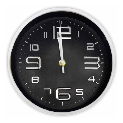 Reloj De Pared Analógico De Pvc, 20 Cm Diámetro, 12719