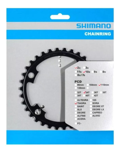 Coronilla Shimano Tiagra 4700 34t Dientes Ruta