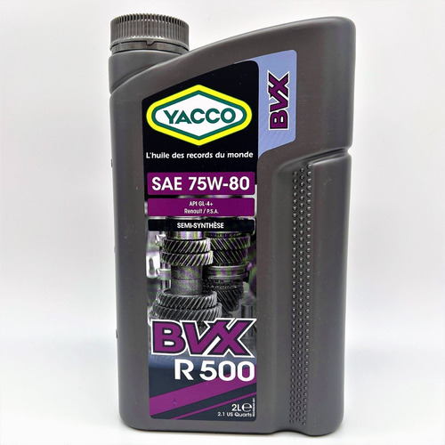 Aceite Yacco 75w80 Bvx R500 Gl4+ Semi Sintético 2 Litros