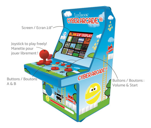 Consola Cyber Arcade® Retro, 2.8'' Lcd, 200 Juegos