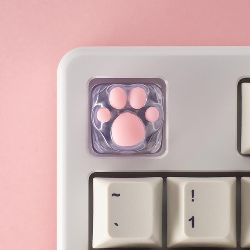 - Tecla De Jogo Transparente Cute Cat Paw Keys Machinery