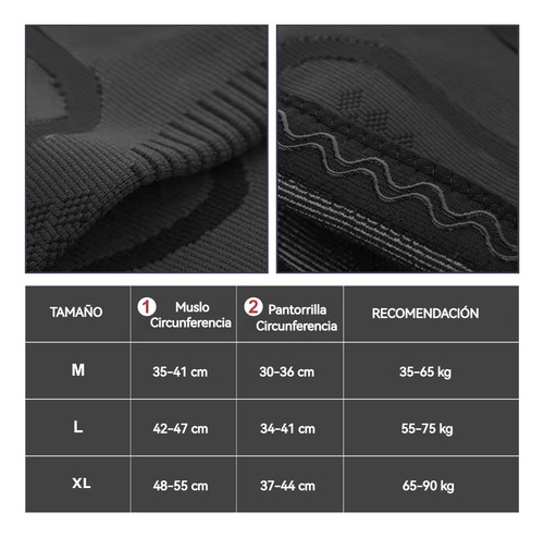 2 Rodilleras Deportiva Compresión Para Gym Ajustable Elastic