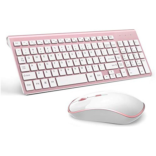 Wireless Keyboard Mouse Combo,  2.4g Usb Compact And Sl...