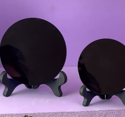 Espejo Obsidiana Negra Energético Mágico Cristal Hekate