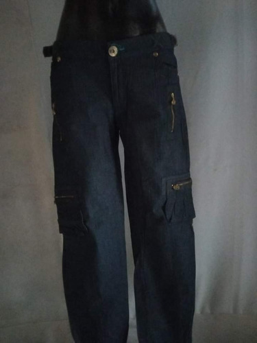 Jeans Ecko Red 5/6us Azul D Dama Poco Descosido F Un Lado 