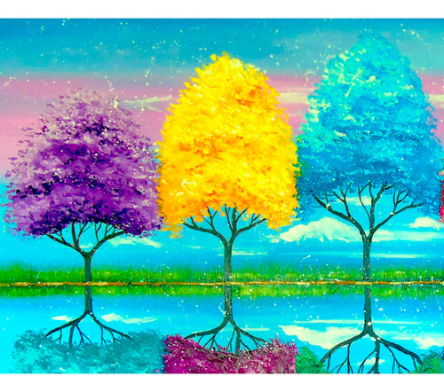 Rompecabezas Enjoy 1000 Piezas Cada Árbol Tiene Su Colorido