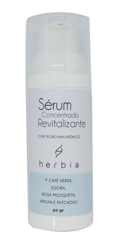 Sérum Orgânico Revitalizante C/ Ácido Hialurônico Herbia 50g