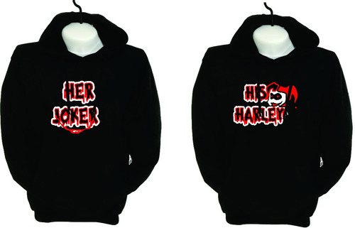 Buzos Hoodie Para Parejas His Harley Her Joker