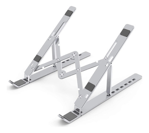 Base Soporte Metalica Plegable Laptop Tablet 10-15 Pulgadas Color Plateado