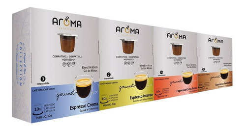 50 Cápsulas Para Nespresso - Café - Aroma.