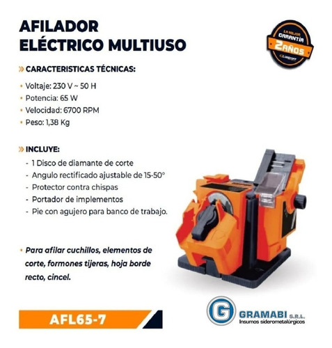 Imagen 2 de 10 de Afilador Eléctrico Lüsqtoff 65w Multiuso Mechas Cuchillos