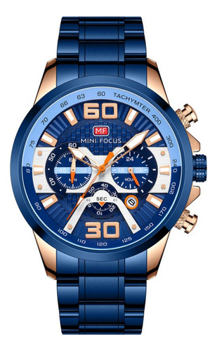 Reloj Para Hombre Mini Focus Mf0336g Mfa762021ga Azul