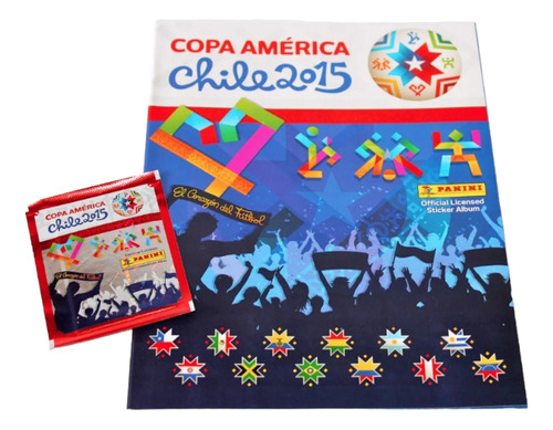 Album Panini Copa America Chile 2015 + 15 Sobres. 