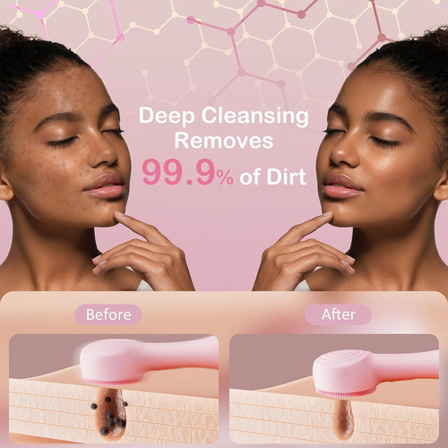 Doble Facial Cepillo Usb Silicona Masajeador Rejuvenecimient