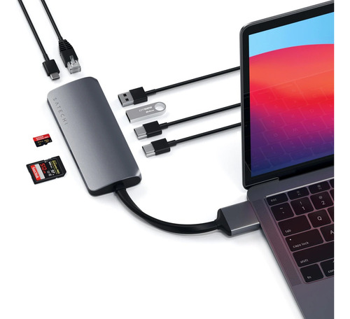 Satechi Adaptador Usb-c Dual Multimedia Hub St-tcdmmam