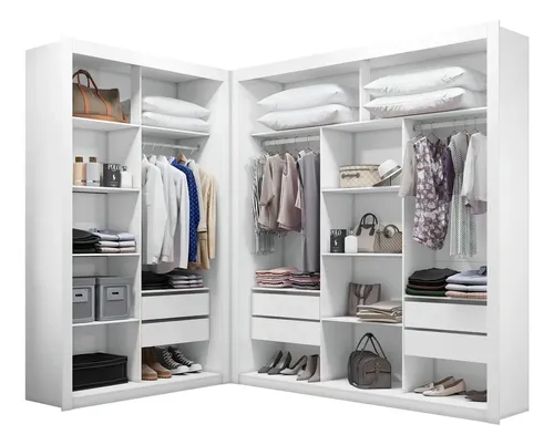 Closet Modulado 6 Gavetas Amoudi Móveis Cor Branco