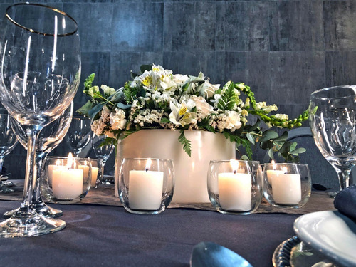 Imagen 7 de 10 de 20 Velas 5x5cm Para Centros De Mesa De Boda Aluzza
