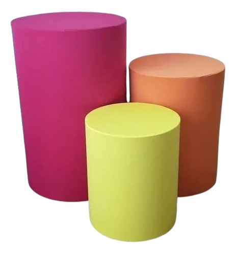 Trio Capas Para Cilindro Pink, Laranja, Amarelo