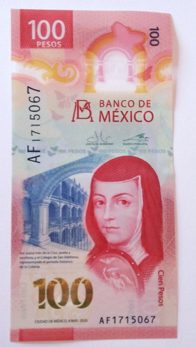 Billete De $100 Pesos Serie Af Para Coleccionistas