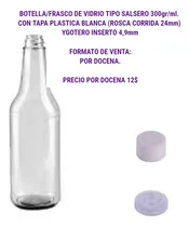 Comprar Frascos\u002Fbotellas De Vidrio Para Salsas 300ml\u002Fgr. Docena