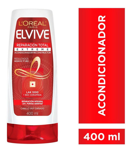 Acondicionador Reparacion Total 5 Elvive Loreal Paris 400 Ml