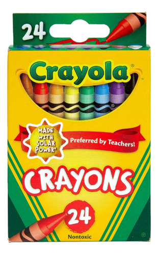 Giz De Cera Crayola Crayons 24 Unidades Azul-claro