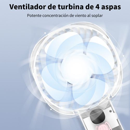 Ventilador De Mano Recargable Portátil Plegable Para Uso