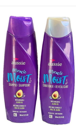 Kit Shampoo E Condicionador Aussie Miracle Moist 360ml