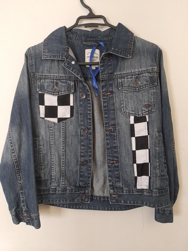 Chaqueta Mezclila Customizada Talla S (Usado)