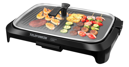 Parrilla Eléctrica Con Tapa Telefunken Power Grill