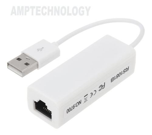 Adpatador Usb A Red Ethernet Rj45 Usb2.0 Rj45 100mbps