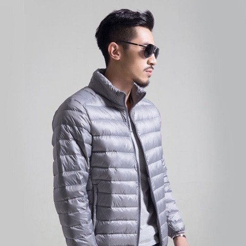 Chaqueta De Plumón Para Hombre Chaqueta Cálida Súper Ligera