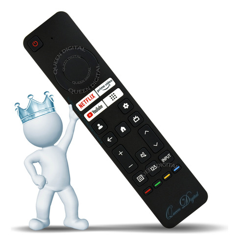 Control Remoto Smart Para Motorola Noblex Philco Hisense Negro