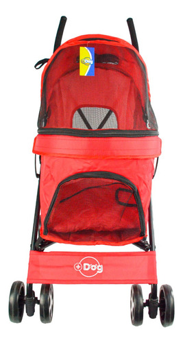 Línea Pet Stroller Plus Dog Premium para perros y gatos, color rojo