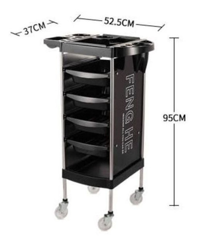Imagen 6 de 7 de Carrito Auxiliar Para Peluquería, Barbería, Barbero