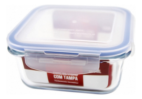 Pote De Vidro Hermético Marmita Quadrado 525ml Condimentos C