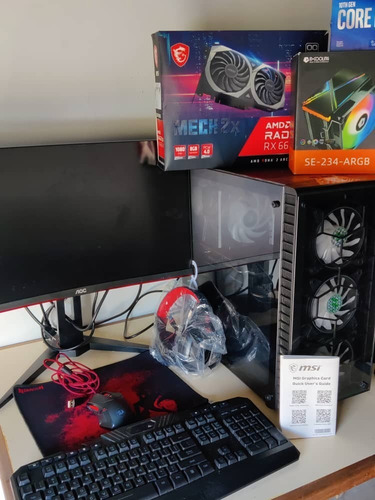 Imagen 3 de 6 de Computadoras Set Gamer Amd Randon Rx 6600x I5 10na+ Silla