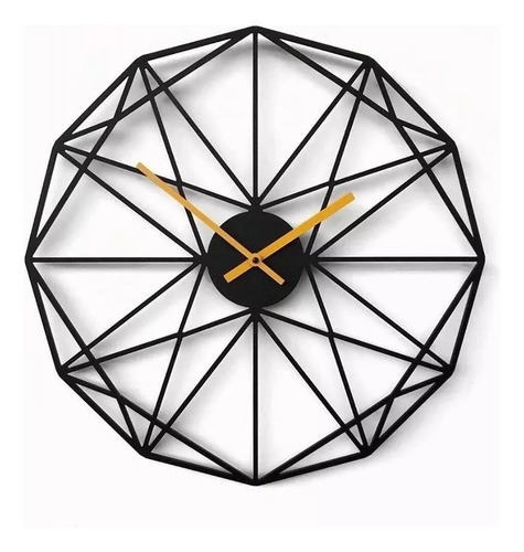 Reloj De Pared Geometrico Abstracto 50cm Mdf 6mm